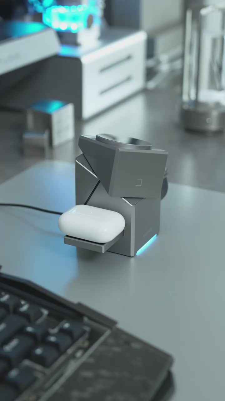MagCharge Trio — 3-in-1 Magnetic Wireless Charging Station